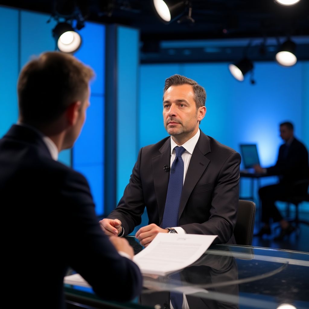 Interview v televizním studiu